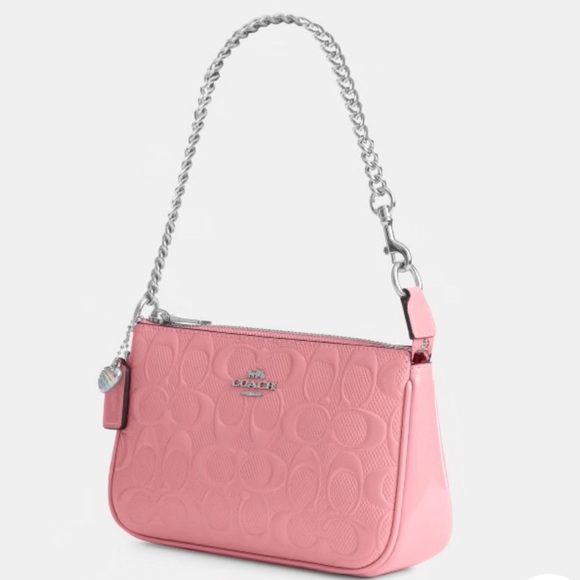 New Coach Outlet Nolita 19 In Signature Leather With Heart Charm - Picture 2 of 7